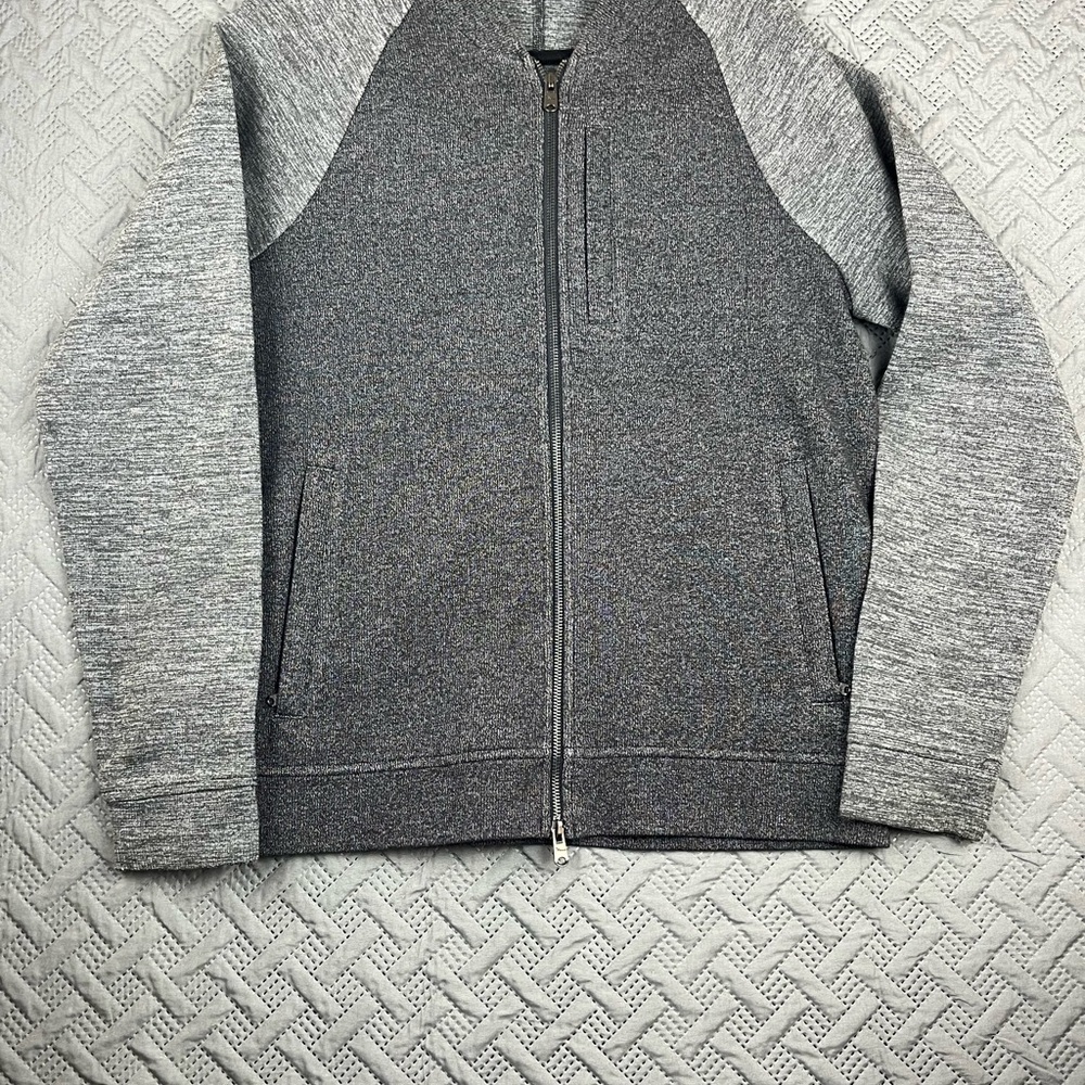 Marc Anthony Two-Tone Gray Zip-Up Sweater